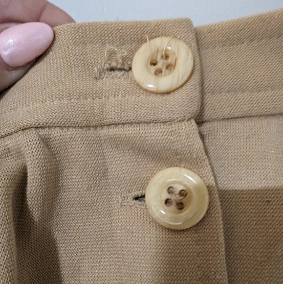 Vintage 70s Pykettes button front A-line midi skirt - Picture 3 of 7